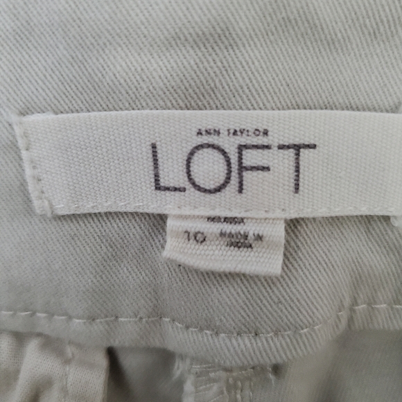 LOFT cotton blend khaki chino Bermuda shorts 10 - Picture 6 of 9